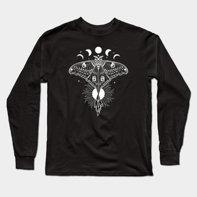 Luna Moth - Actias Luna Long Sleeve T-Shirt by CelestialStudio